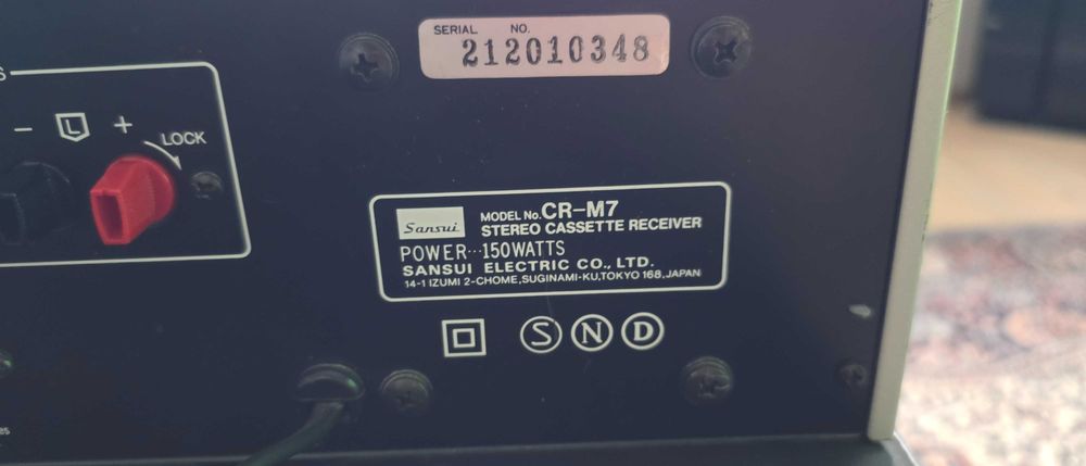 Продавам стерео касет ресивър SANSUI CR-M7