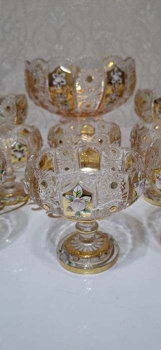 Богемская хрустальная набор