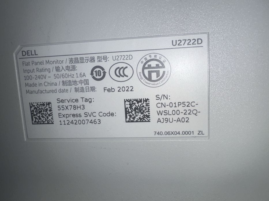 Monitor Dell U2722D 27' Business