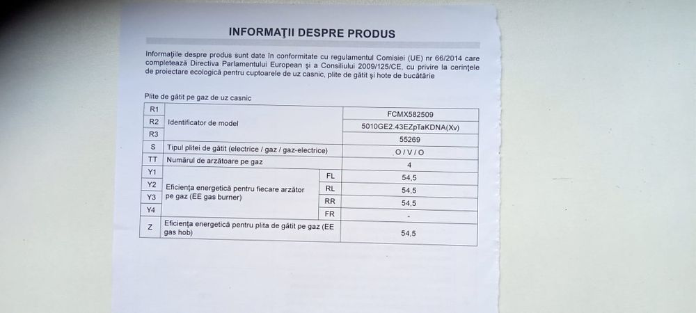 Vand aragaz cu plita pe gaz si cuptor electric