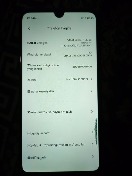 Xiomi Redmi 7sotiladi