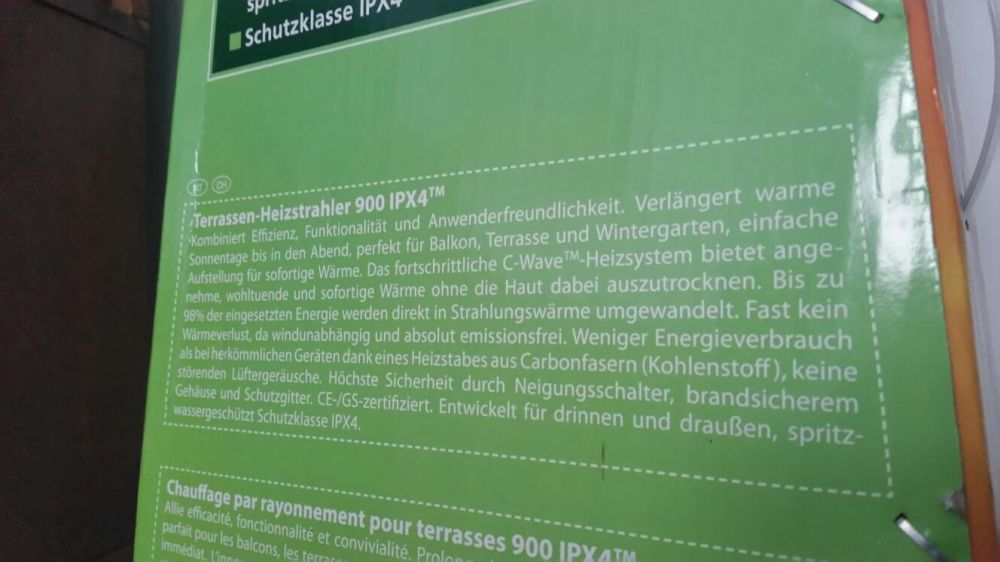 Vând radiator terasă IPX4