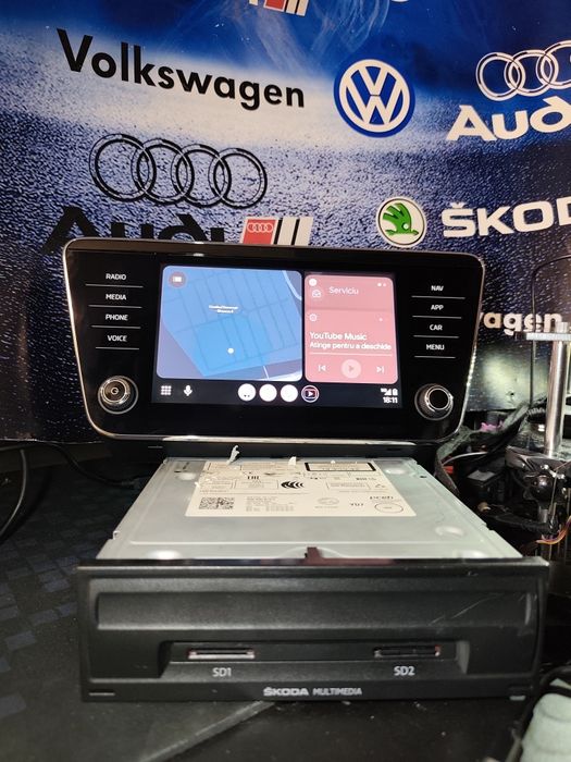 Navigație Originală MIB2 Skoda Superb 3 (2015–2020) – Android Auto, Ca