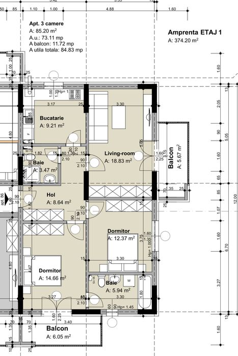 Apartamente cu 1/2/3/4 camere finalizate/in faza de proiect