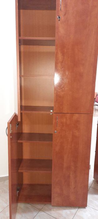 Dulap birou cu uși sus/jos și 5 polite