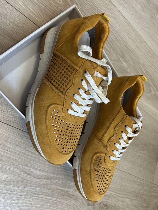 Sneakers Tamaris, mustar, 37, piele intoarsa