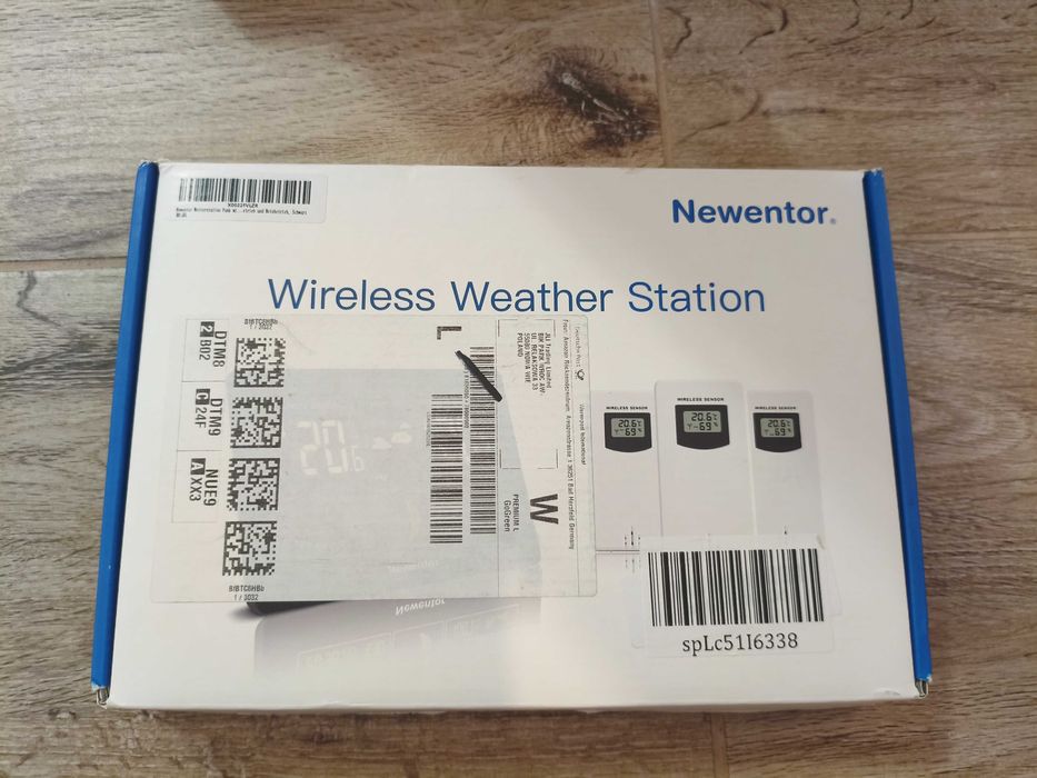 Stație meteo wirelesscu 3 senzori, prognoză meteo, ceas DCF, nouă