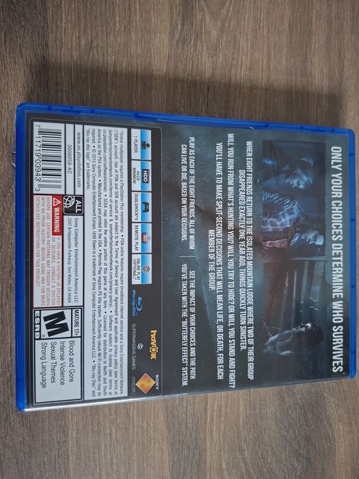 Until Dawn Playstation 4