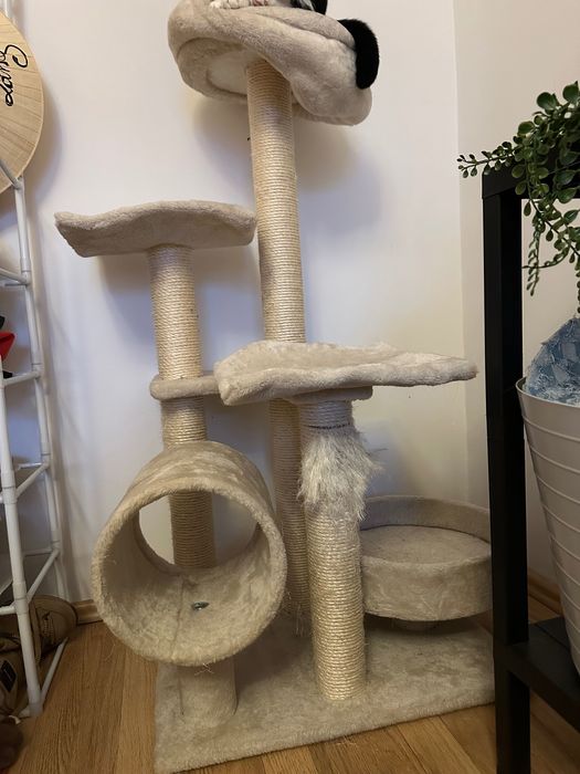 Ansamblu de joacă pisici cu stâlpi de sisal