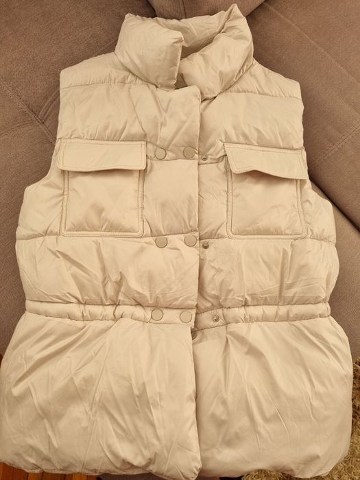 Дамски елек бял шушляк