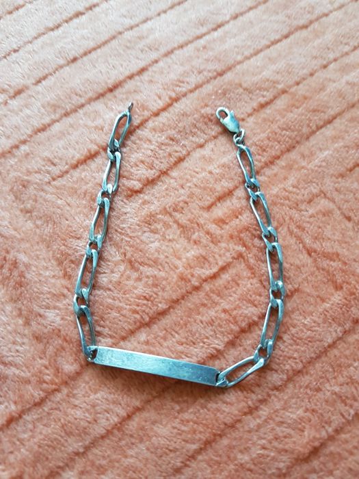 Bratara argint 925 vintage 19.5 cm placuta,cartier,stare foarte buna