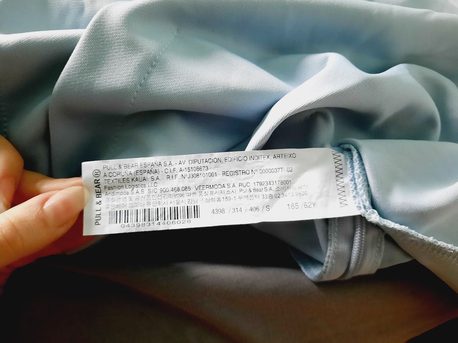 Fustă mini albastru-deschisă