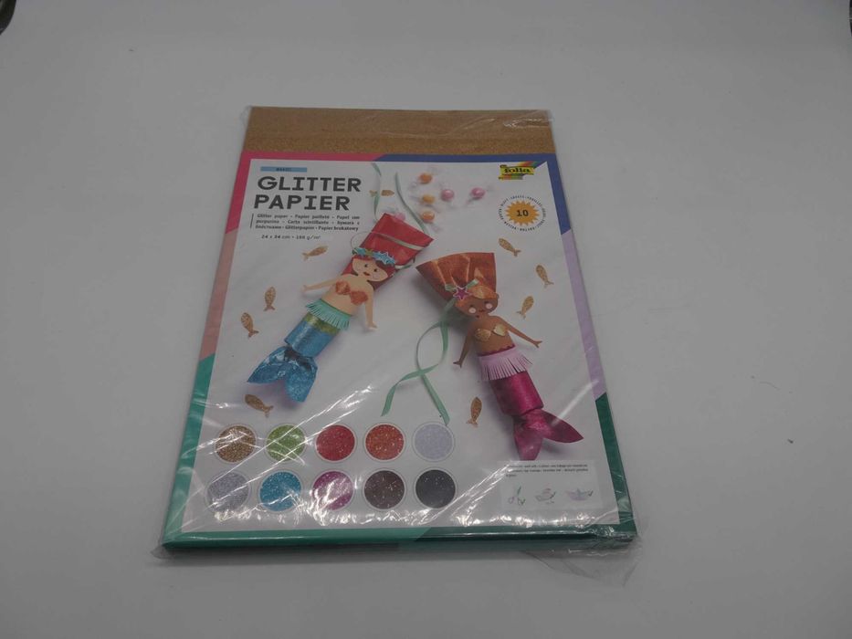 Set Hârtie Creativă cu Sclipici Folia Basic Glitter Papier