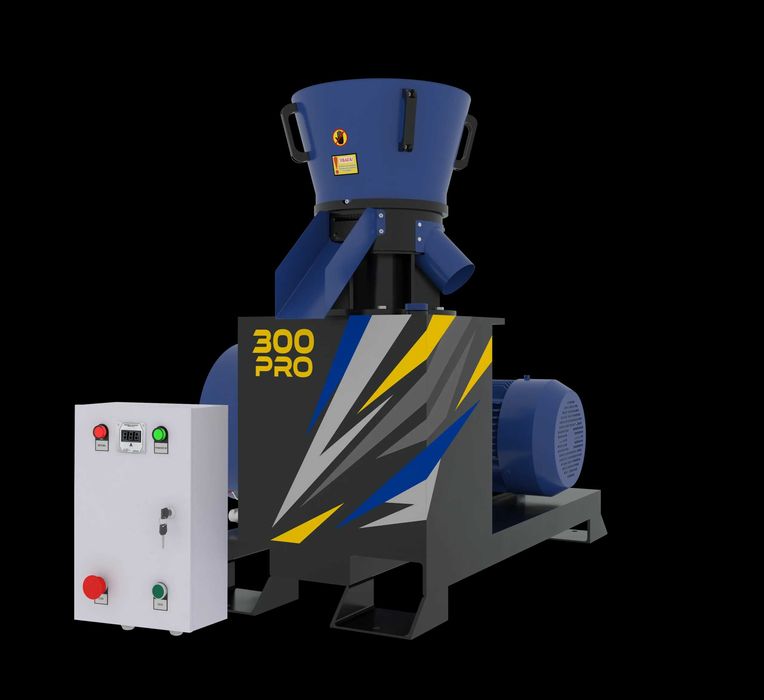Presa de peleti GRAND-300 PRO Productivitate: până la 500 kg/h rumeguș