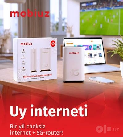 MobiUzdan Uy Interneti 1 yil tekin internet