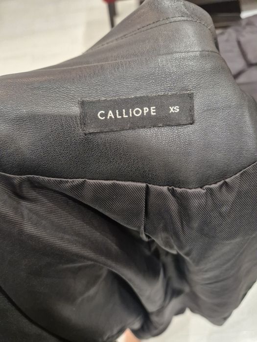 Черно кожено сако Calliope
