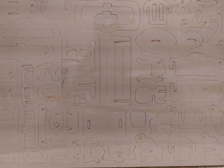 Set mobilier lemn de jucarie 34 piese DIY