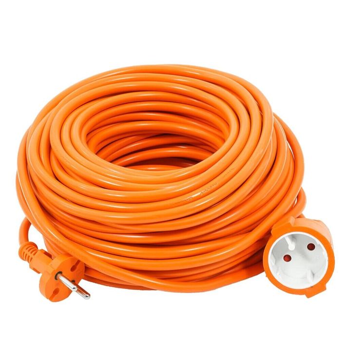 Cablu prelungitor portocaliu pentru curent, grosime 2x1 mm, lungime 40