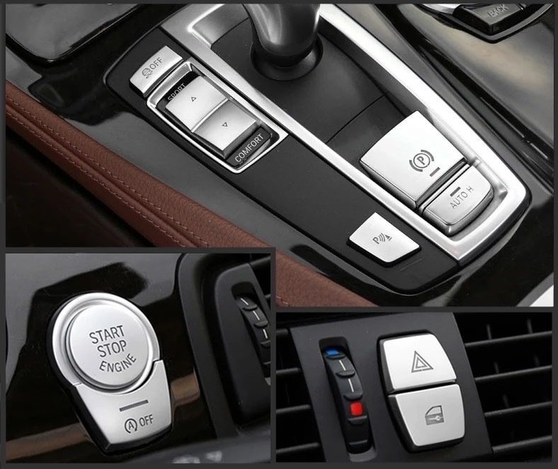Buton Interior Gri Crom Parcare Start Stop Bmw Seria 3 5 7 F10 F25 X3