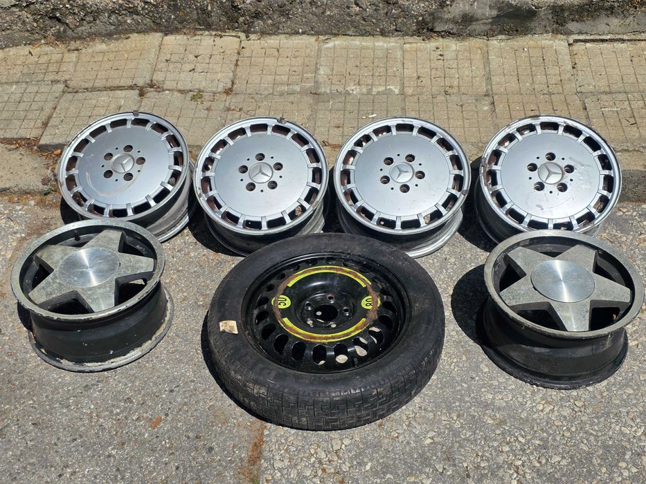 Лети джанти за Mercedes 15" 5x112 (W201 / W124) - 6Jx15 ET49 и Резервна гума патерица за 155/70/R17 110M Mercedes 2194000002