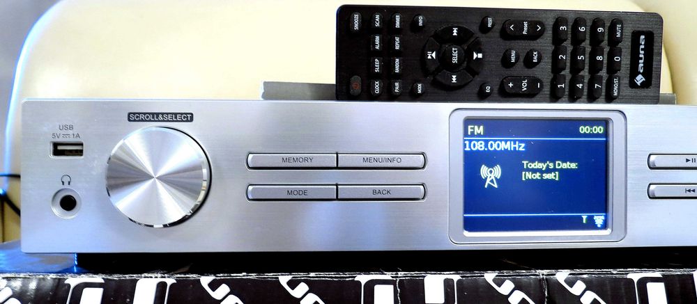Auna  iTuner 320 BT Digital Hi-Fi Tuner with Bluetooth and WiFi ,Spotify Connect ,Internet, DAB+ and FM Tuner, DLNA & UPnP, USB ,Network Media Player