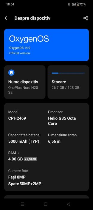 Vand telefon One Plus Nord N 20 SE ,128gb\8 ram.