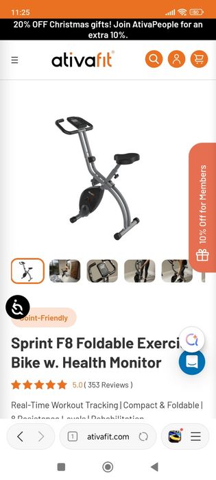 Продавам нов американски комбиниран велоергометър ATIVAFIT