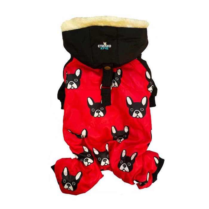 Кучешко зимно яке-гащеризон Кучешки зимни дрехи Дебела дреха за куче