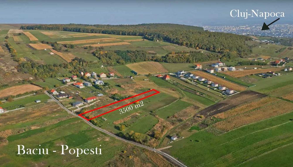 OFERTĂ! Terenuri Baciu-Popești I intravilan | utilități | principală