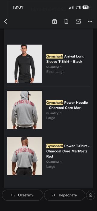 Продам футболку GYMSHARK