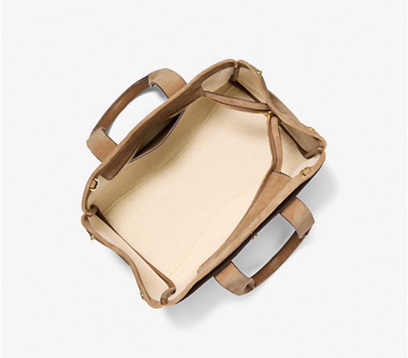 Geanta Michael Kors satchel Romee din piele întoarsă