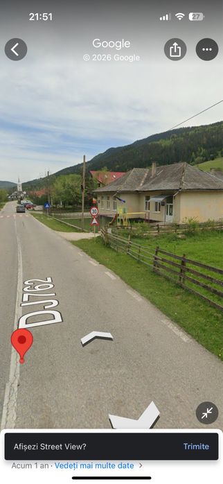 Teren Intravilan 1900 mp în loc. Vidra, jud. Alba, investiție cabană