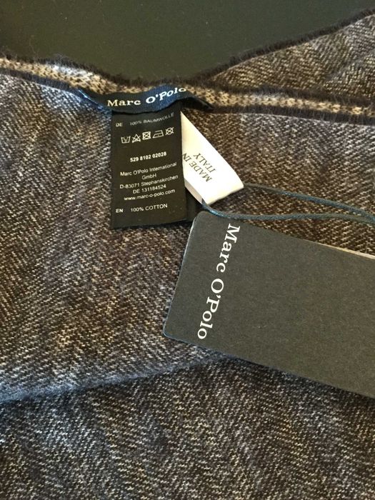 НОВ 100 % оригинален кафяв памучен шал MARC O'POLO Made in Italy