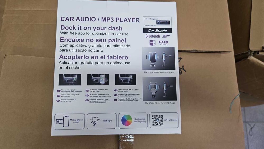 Авто радио плеър BD-9955BT – USB, MP3, SD, Bluetooth с вградена стойка за телефон