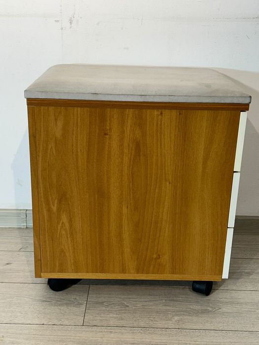 Rollbox cu 3 Sertare, Taburet; Mic Dulap Birou; Comodă; Casetieră; Noptieră