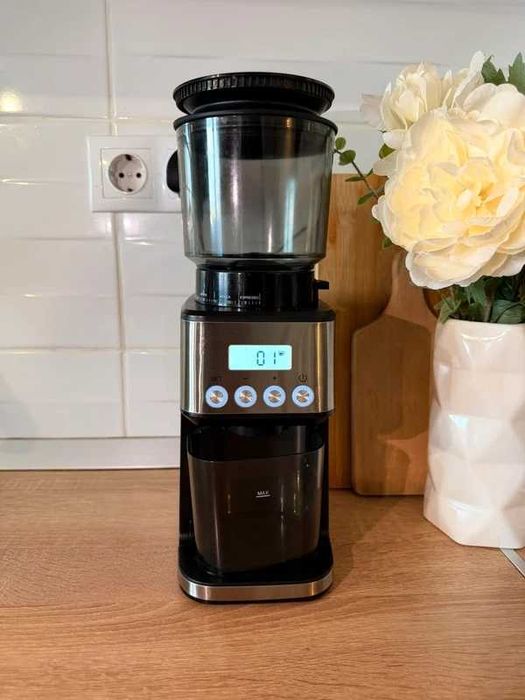 Rasnita electrica pentru cafea Homtone, 51 niveluri de macinare, 50g