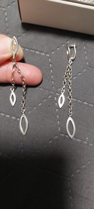 Висящи сребърни обеци на My silver
