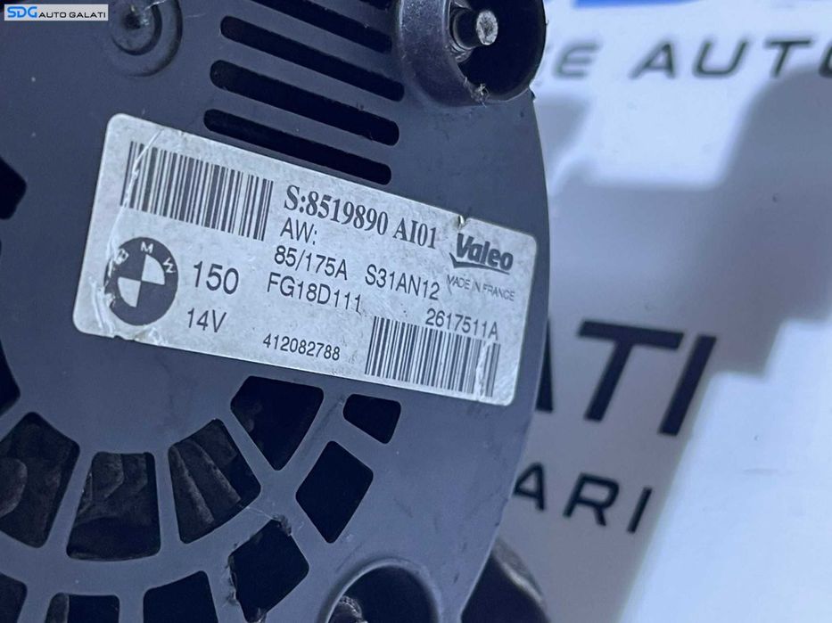 Alternator 150A BMW Seria 3 F30 F31 F34 F80 316 318 320 325 2.0 D 2011 - 2019 Cod 8519890 2617511A [D0246]
