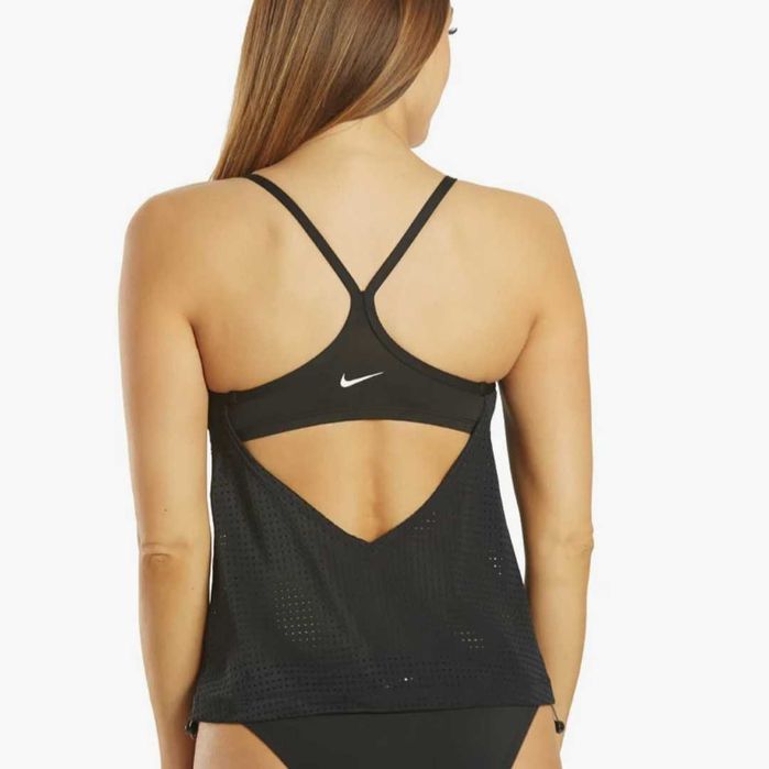 NIKE Бански Танкини Горнище Черно Размер S