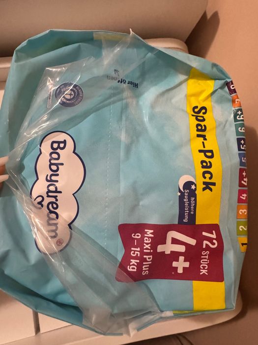 Памперси Babydream 4+ 72 броя
