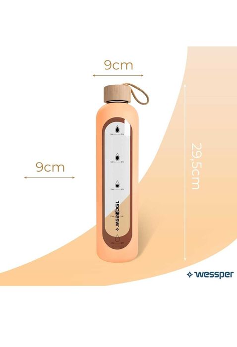 Боросиликатно стъкло 1л бутилка вода WESSPER Germany