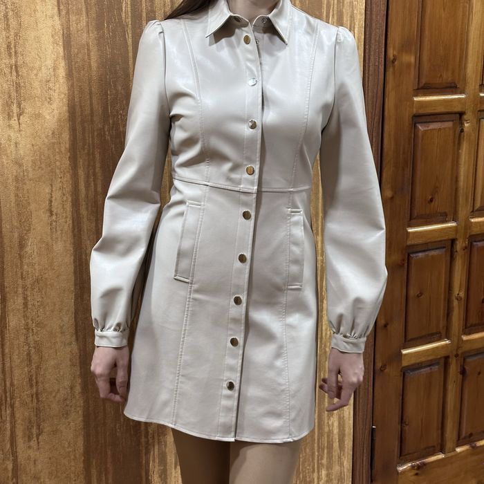 Кожаное женское платье. Новое