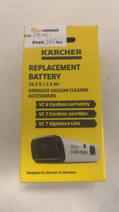 Acumulator Karcher 2.863-361.0, Alb, 149x83x49 mm -A-