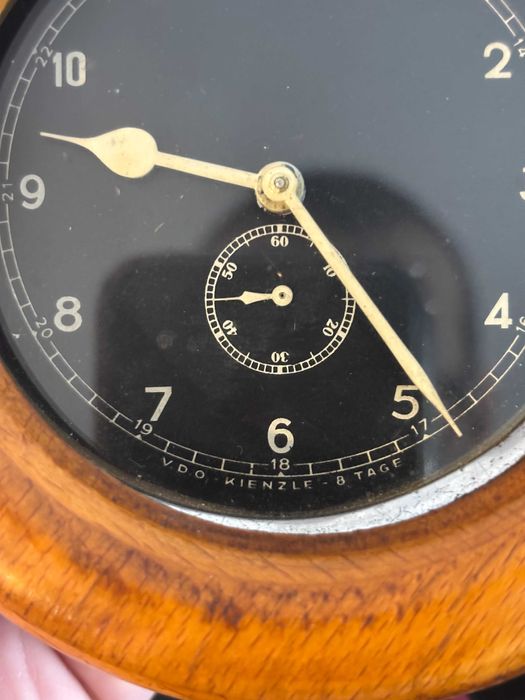 Ceas mecanic vintage al doilea razboi mondial, VDO 8 Tage, functional