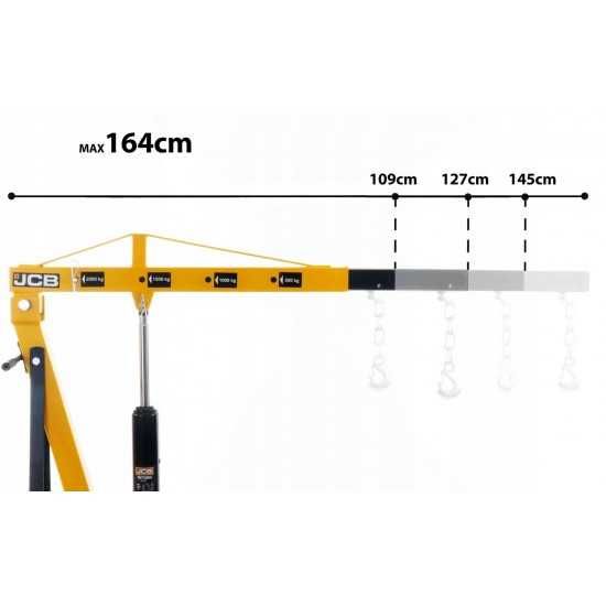Хидравличен, сгъваем кран за двигатели тип жираф 2 тона JCB