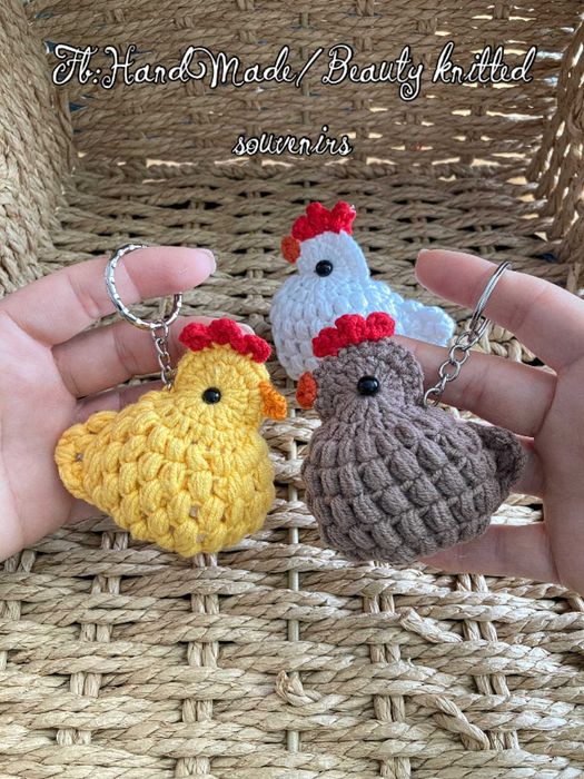 Ключодържател плетена кокошка