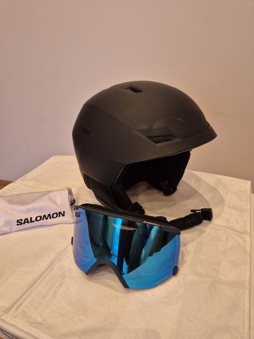 Set cască și ochelari de schi SALOMON