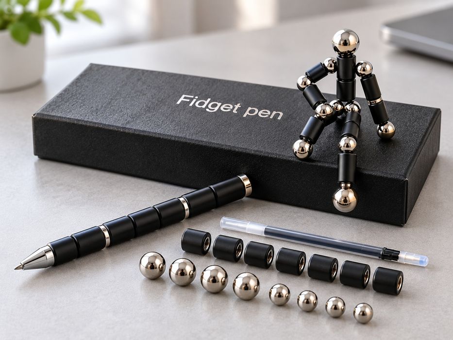 Магнитна химикалка Fidget Pen – комплект в подаръчна кутия