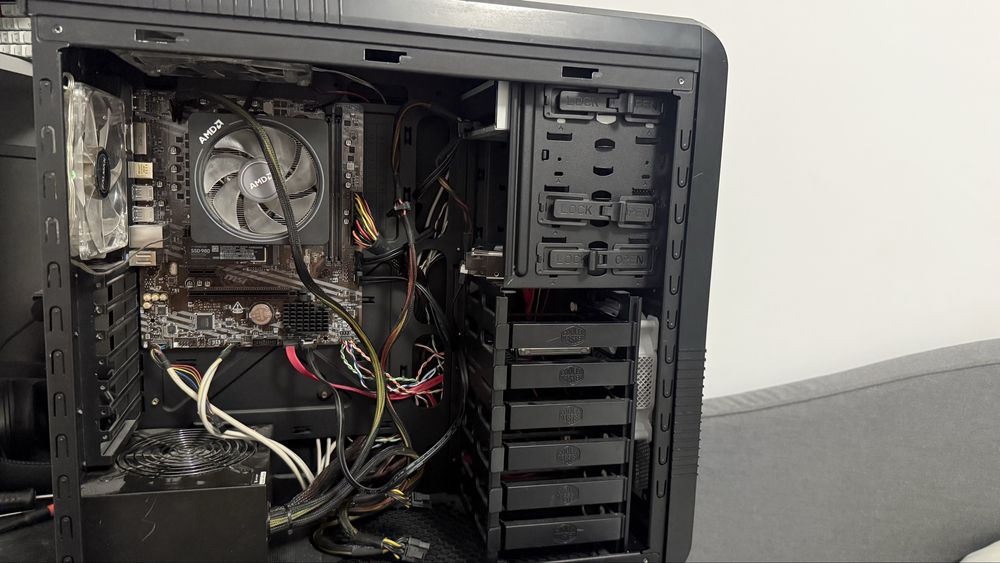 ryzen 5 5500 + placa de baza + sursa + hdd