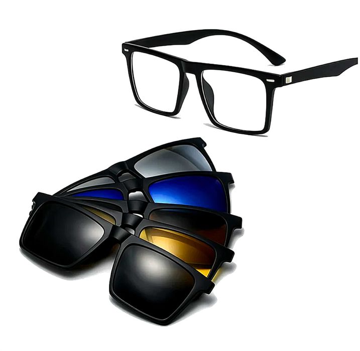 Очки с солнцезащитными насадками 5 в 1